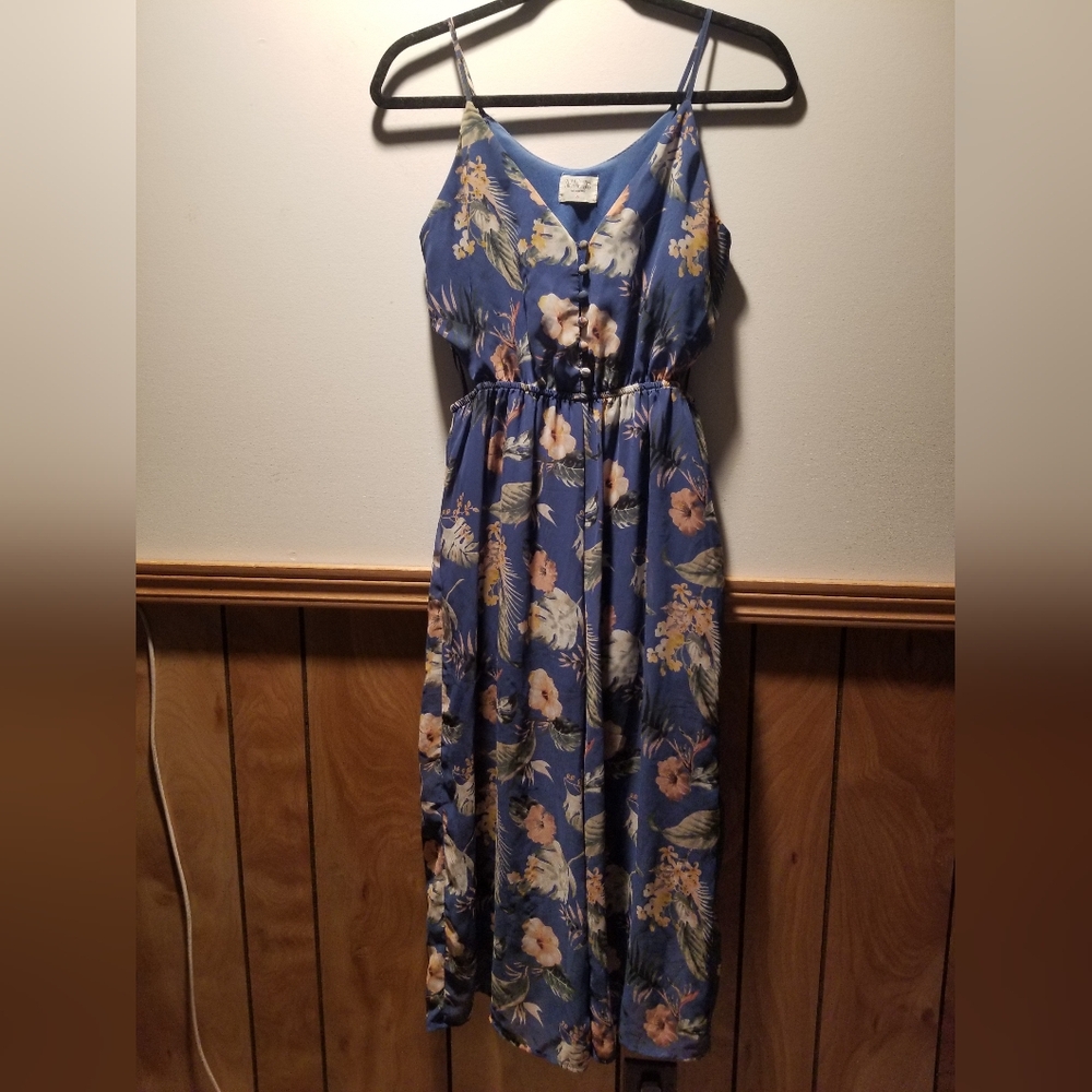 👙Sienna Sky floral cut out romper with front buttons